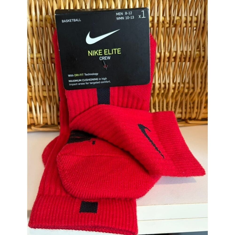 Nike Elite Basketball Crew Sock, M 8-12, W 10-13, 1 pair